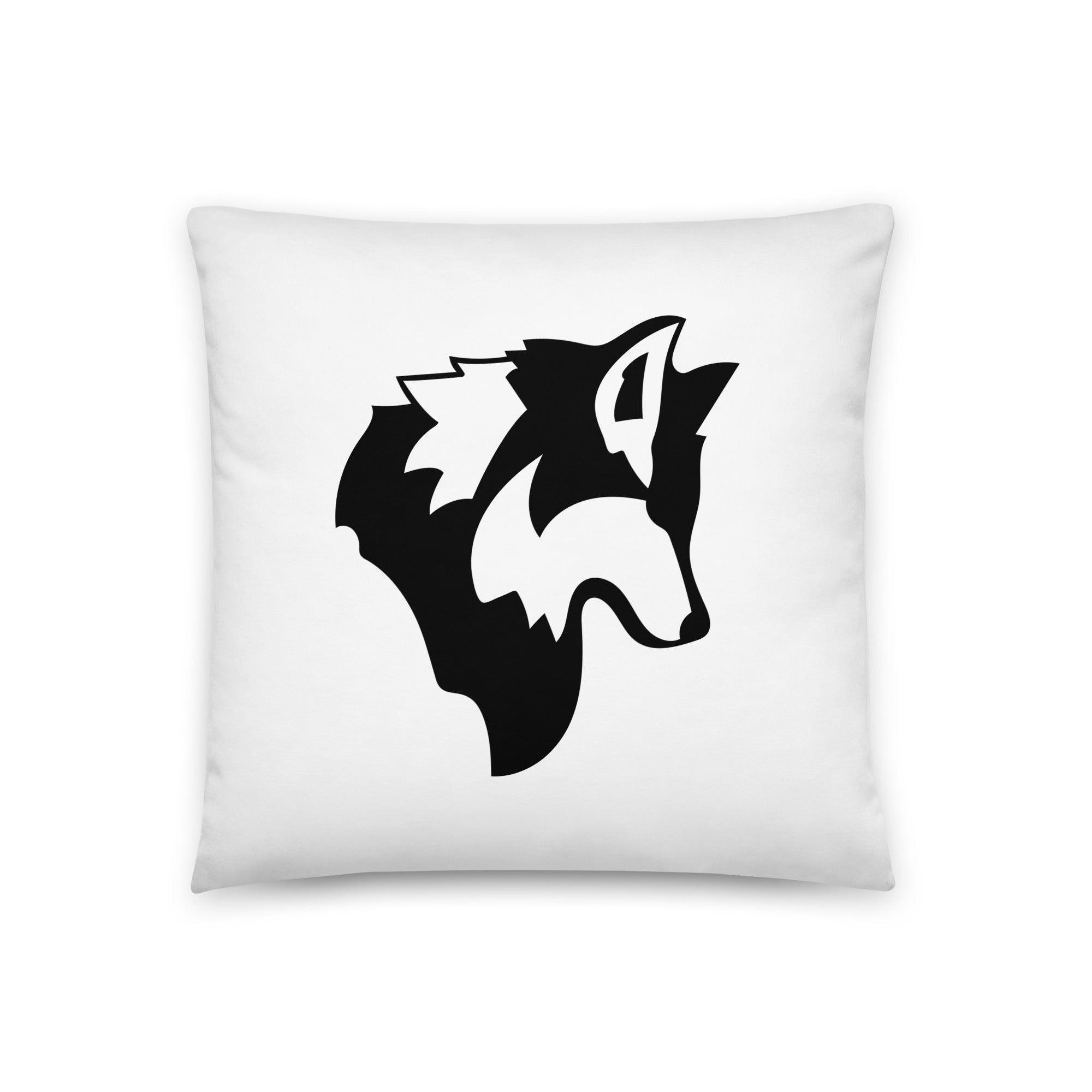 Wolf Cushion | Wolf Head Cushion | Paw Print Cushion | Black And White Cushion | Cushion For Sofa Home Decor | Kids Room Decor | Wolf Lover Gift