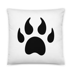 Wolf Cushion | Wolf Head Cushion | Paw Print Cushion | Black And White Cushion | Cushion For Sofa Home Decor | Kids Room Decor | Wolf Lover Gift