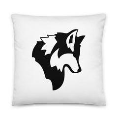 Wolf Cushion | Wolf Head Cushion | Paw Print Cushion | Black And White Cushion | Cushion For Sofa Home Decor | Kids Room Decor | Wolf Lover Gift