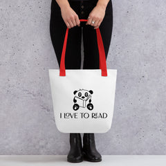 Pande I love to read tote bag- bag- Molly Manga Designs