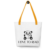 Pande I love to read tote bag- bag- Molly Manga Designs