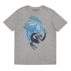 Storm & Luxris' Dragons T-Shirt | Unisex | Heather Grey - T-Shirt - Molly Manga Designs