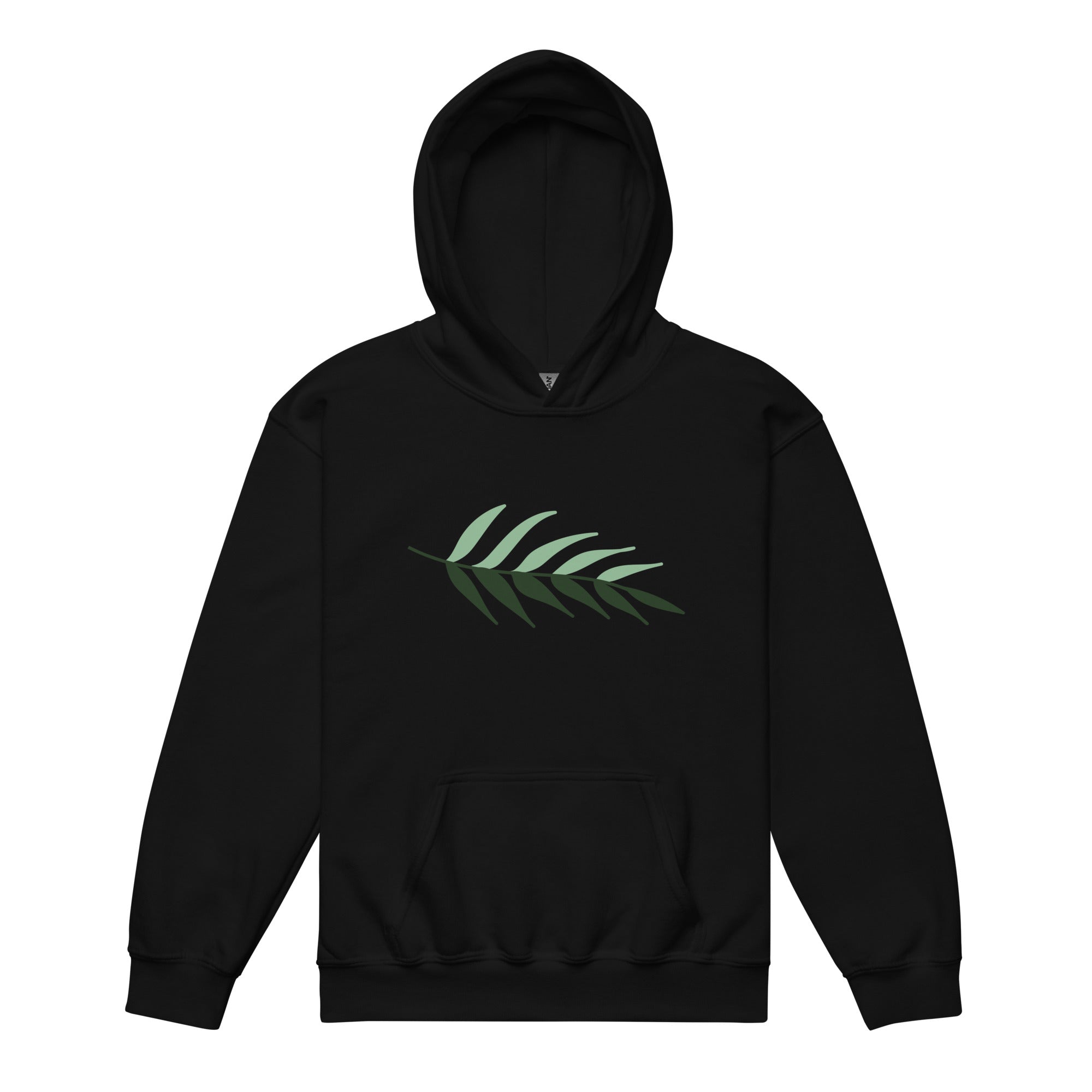 Kids-heavy-blend-hoodie-leaf | Unisex | Black - Hoodie - Molly Manga Designs