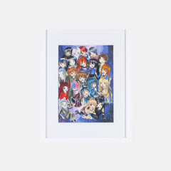 21 Chibis Large Framed Print - Framed print - Molly Manga Designs