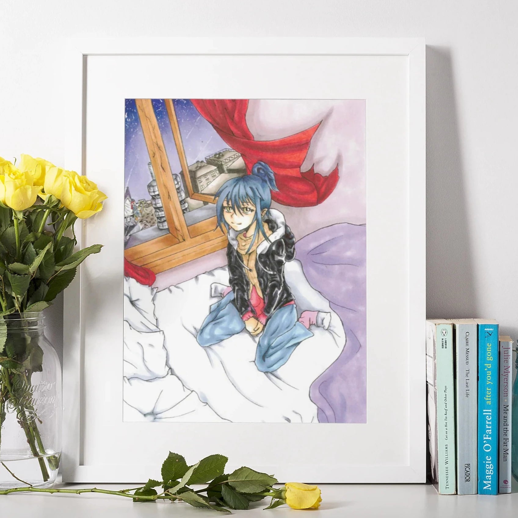 Azuna Remade Large Framed Print - Framed print - Molly Manga Designs