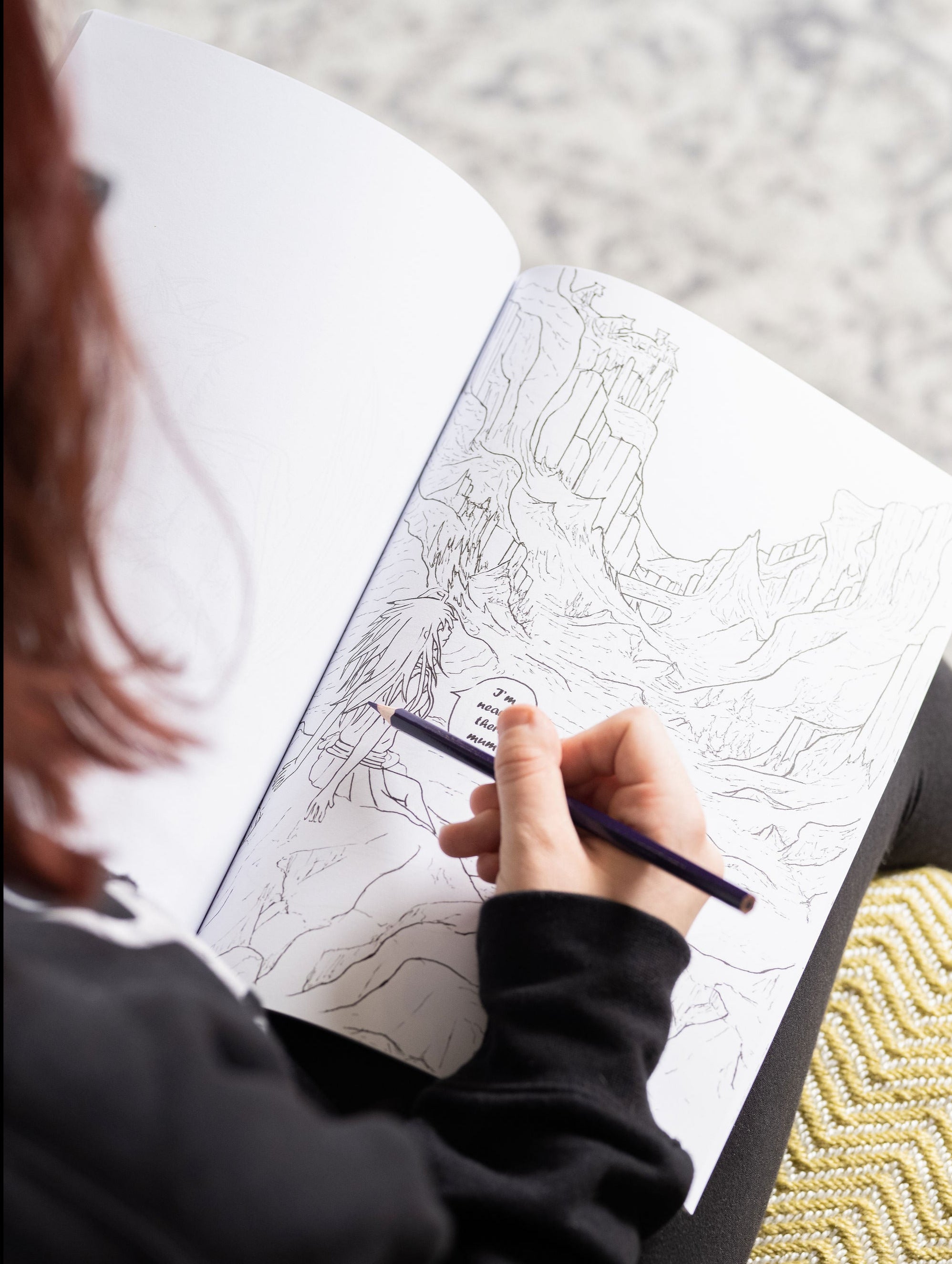 Destiny Heart Manga Colouring Book: Explore Creative Adventures for Stress Relief and Fun | Girl Holding Destiny Heart Manga Colouring Book: Explore Creative Adventures for Stress Relief and Fun  The North