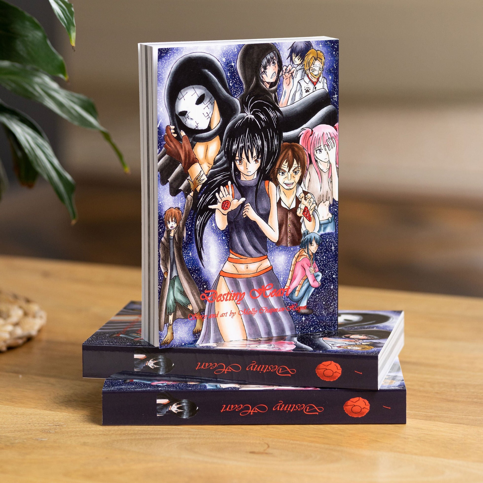 Destiny Heart Manga Twin Pack Paperback | Destiny Heart Vol.1 Front Cover Standing On Two Volumes