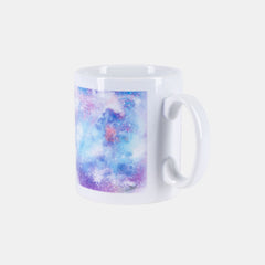 Starry Skies: Digital Pastel Galaxy 11oz Ceramic Mug for Coffee &amp; Tea Lovers side view