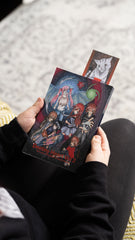 Girl Holding Destiny Heart Volume 2 With Echo's Lynx Transformation Bookmark Inside