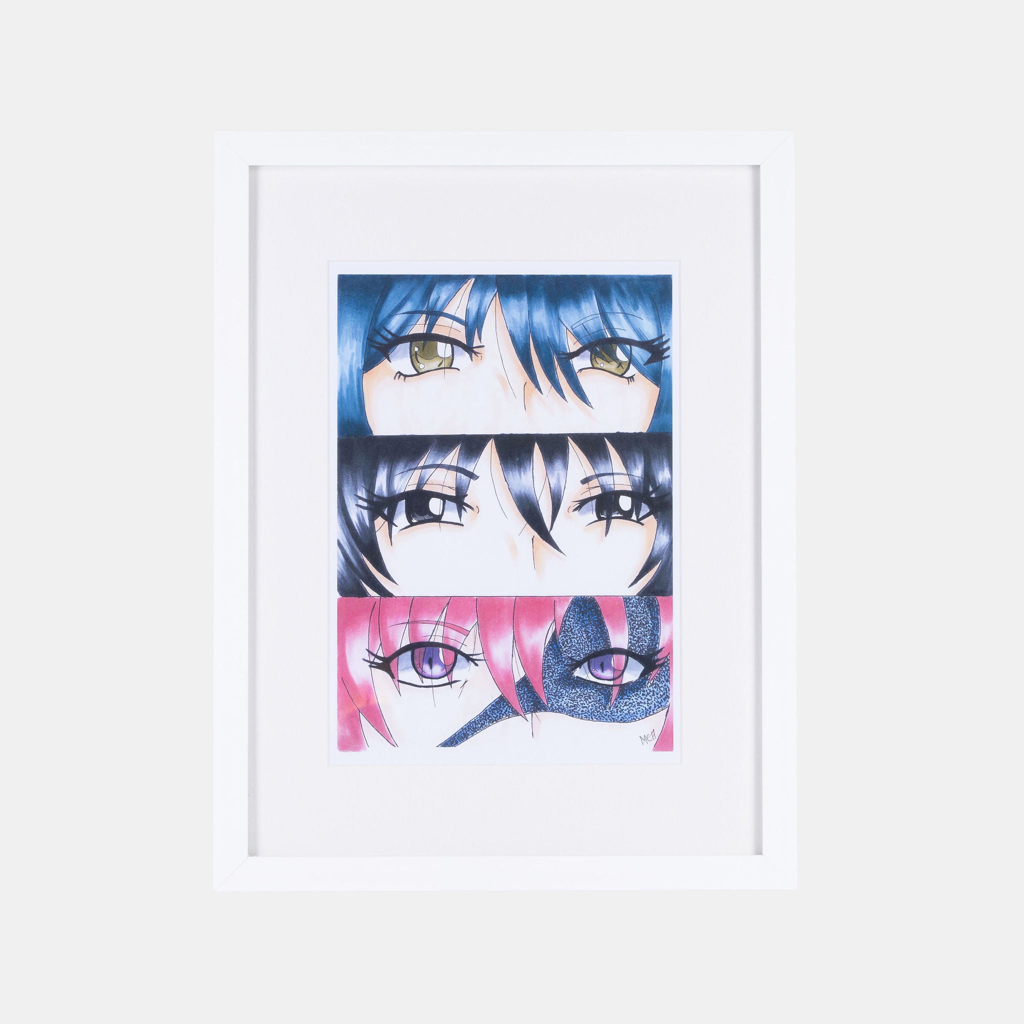 Girl's Eyes Large Framed Print - Framed print - Molly Manga Designs