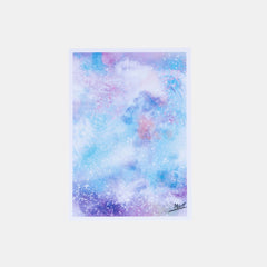 Swirling Pastel Digital Galaxy A6 Greetings Card Front View