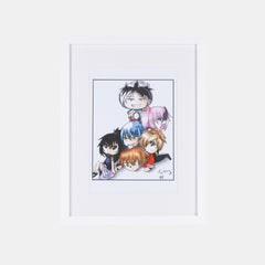 The Gang Large Framed Print - Framed print - Molly Manga Designs